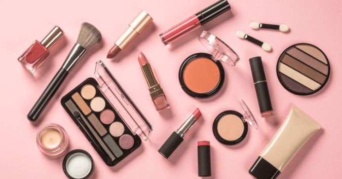 Various makeup products